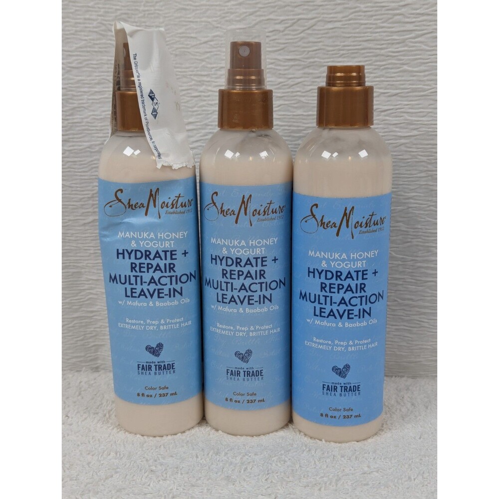 Shea Moisture Manuka Honey & Yogurt Hydrate+Repair Leave-In - 8oz - 3 pack